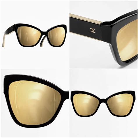 chanel cat eye 18k gold sunglasses|Cat Eye Sunglasses Titanium Light Gold .